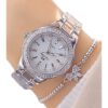 Crystal Diamond Watch Silver