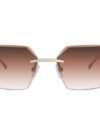 Brown Luxury Sunglasses with Diamond Cut