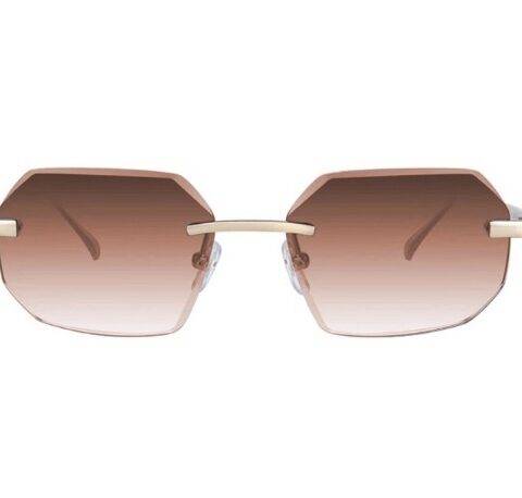 Brown Luxury Sunglasses with Diamond Cut