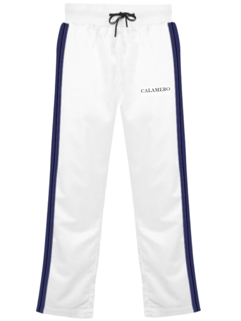 Calamero- 1 Stripe Trackpants White/Blue